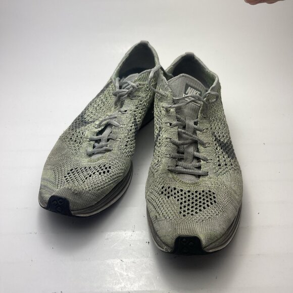 Nike Men’s Flyknit Racer Running Shoe Sz 8 Pistachio Green 526628-103 - Picture 3 of 10